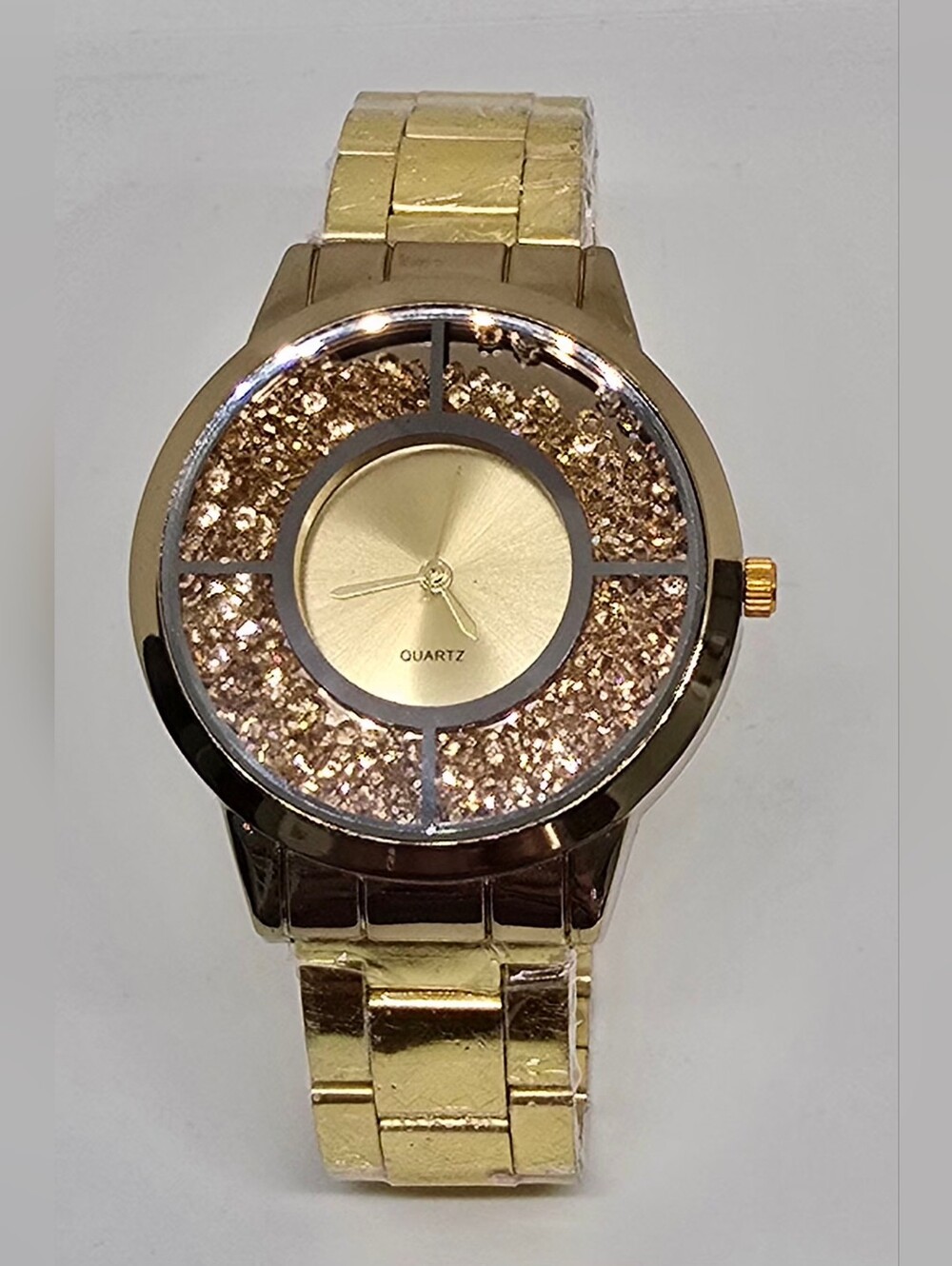 Women's Gold-Tone Crystal Accent Quartz Watch
